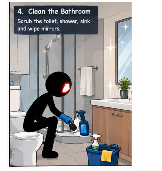 Clean bathroom
